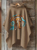 Horse Art Print Hooded Warm Shawl