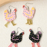 Funny Chicken Acrylic Earrings