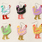 Funny Chicken Acrylic Earrings