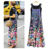 Casual Loose Floral Wide-leg Suspender Jumpsuit