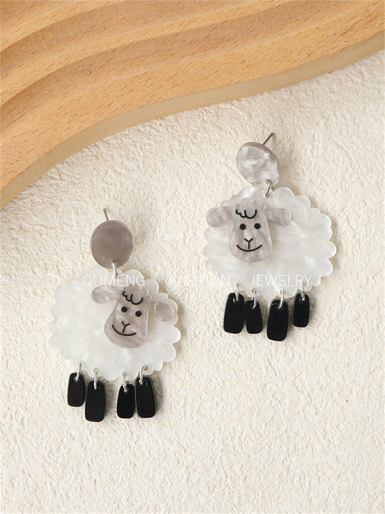 Lovely Sheep Inspired Acrylic Earrings