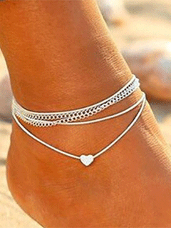 Vintage silver anklet