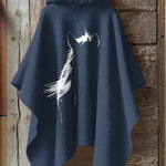 Horse Art Print Hooded Warm Shawl