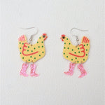 Funny Chicken Acrylic Earrings