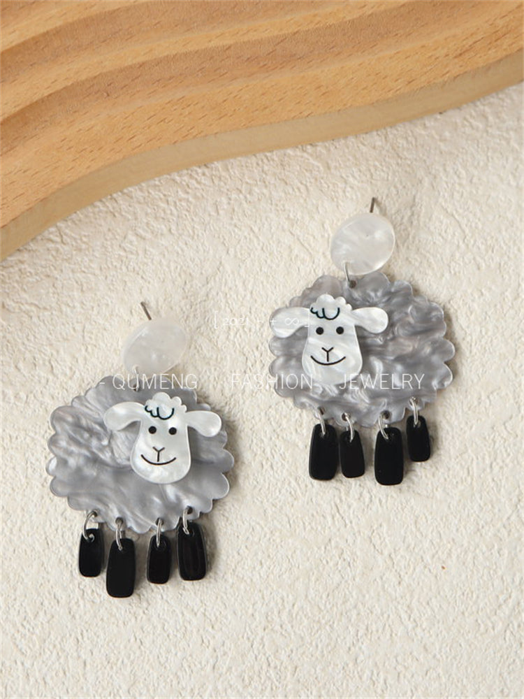 Lovely Sheep Inspired Acrylic Earrings