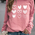 Women's Valentine's Day Nine Palaces Love Heart Casual Sweatshirt