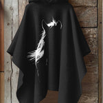 Horse Art Print Hooded Warm Shawl