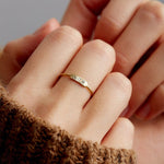 Custom Delicate Dainty Bar Date Ring