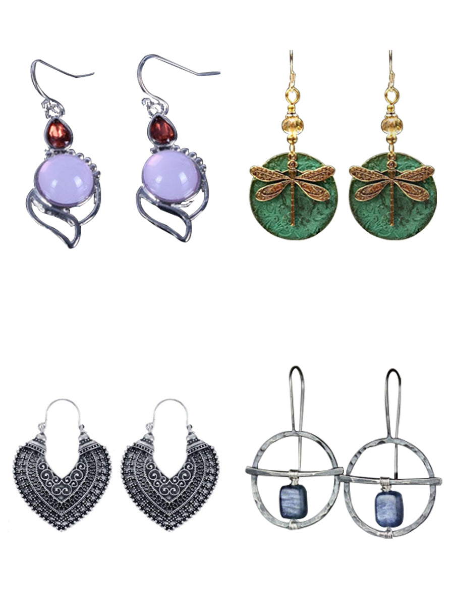 Set of 4 Fashion Earrings - 6