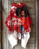 Christmas Cartoon Girl Hooded Warm Shawl Cape