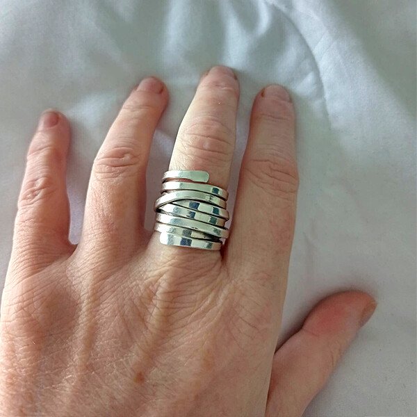 Sterling Silver Wrap Statement Ring