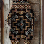 Southwestern Geometric Mosaic Hooded Warm Shawl Cape