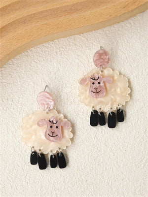 Lovely Sheep Inspired Acrylic Earrings