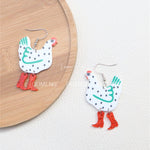 Funny Chicken Acrylic Earrings