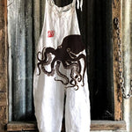 Octopus Japanese Lino Art Loose Fit Jumpsuit