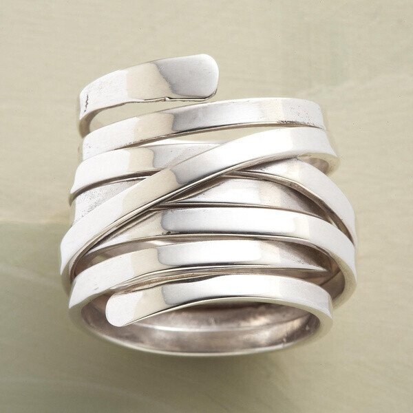 Sterling Silver Wrap Statement Ring