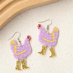 Funny Chicken Acrylic Earrings