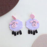 Lovely Sheep Inspired Acrylic Earrings