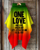 Reggae Color Contrast One Love Hooded Warm Shawl Cape