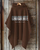 Chocolate Naturally Sweet Hooded Warm Shawl Cape