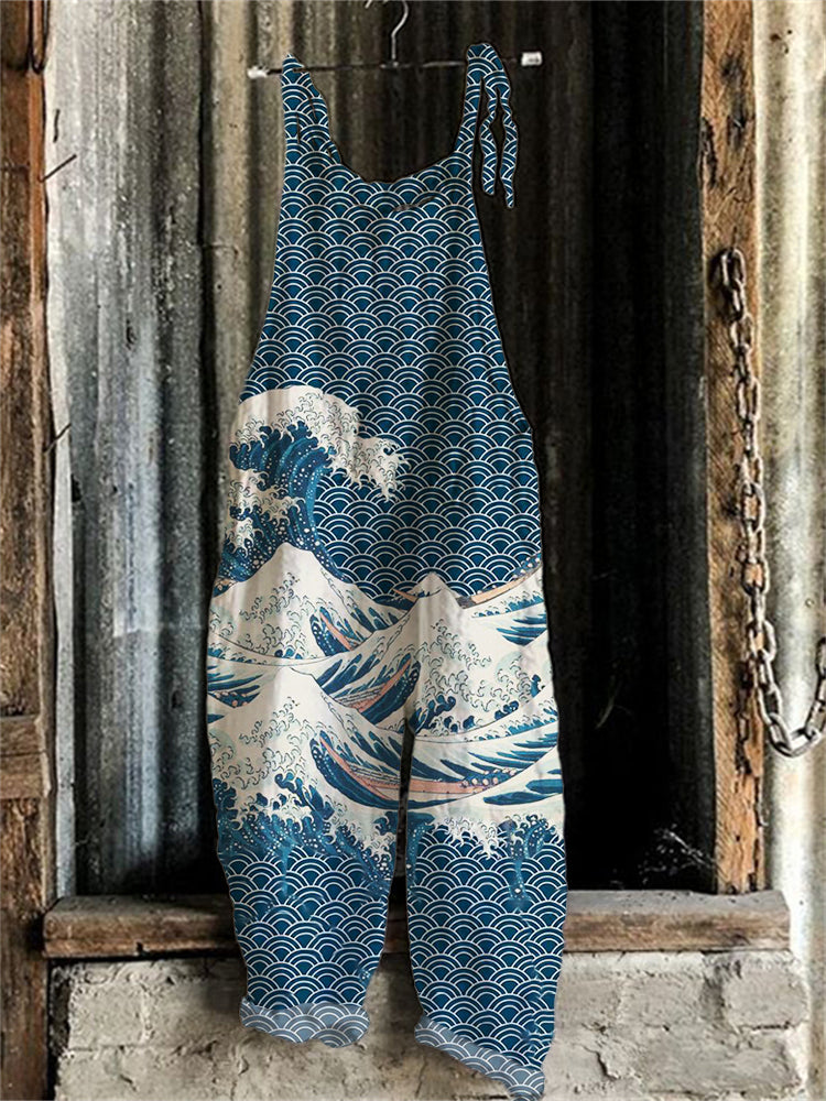 The Great Wave off Kanagawa Japanese Art Jumpsuit