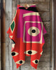 Retro Abstract Art Print Hooded Cape