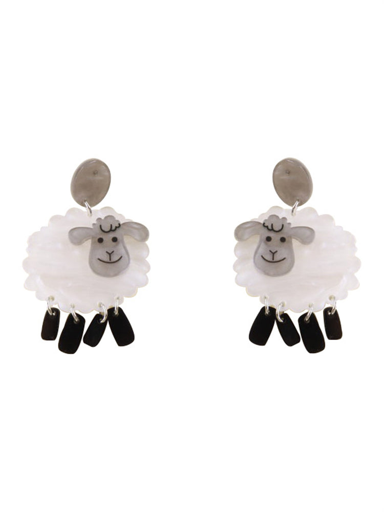 Lovely Sheep Inspired Acrylic Earrings