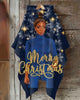 Merry Christmas Black Girl Ladies Hooded Cape