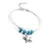 Boho Fashion Turquoise Starfish Pendant Anklet