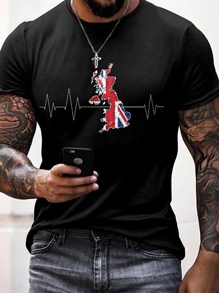 London Heartbeat Flag Print T-Shirt