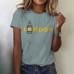 London Embroidered Art Short-Sleeved T-Shirt