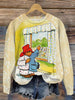 Retro Bear Colorblock Print Casual Sweatshirt