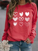 Women's Valentine's Day Nine Palaces Love Heart Casual Sweatshirt