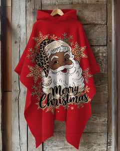 Christmas Brown Santa Claus Hooded Warm Shawl Cape