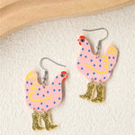 Funny Chicken Acrylic Earrings