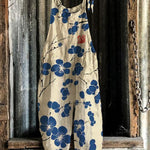 Cherry Blossom Japanese Lino Art Jumpsuit