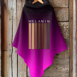 Gradient Color Melanin Shades Wool Hooded Cape